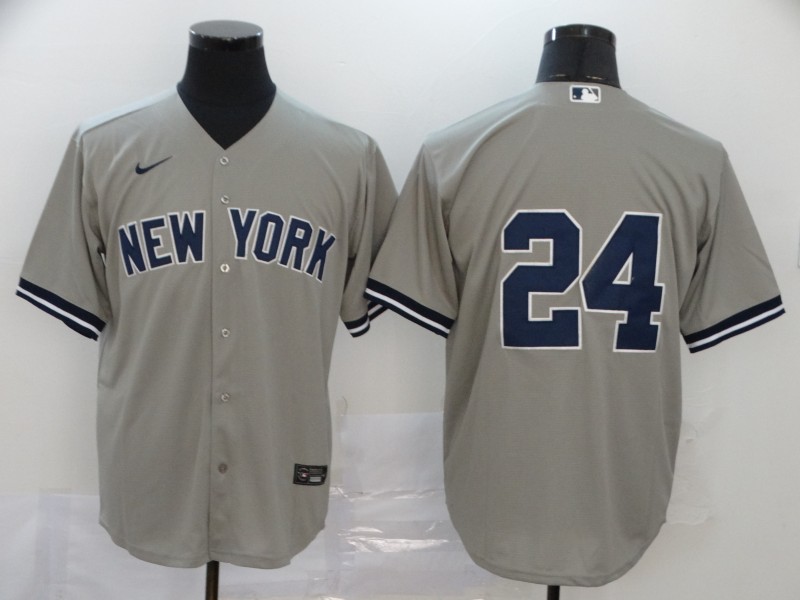 Men's New York Yankees #24 Gary Sánchez Grey Cool Base Stitched MLB Jersey